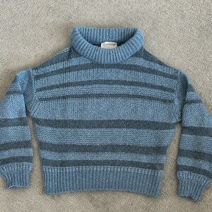 Everlane Blue Knit Alpaca & Metrino Wool Sweater